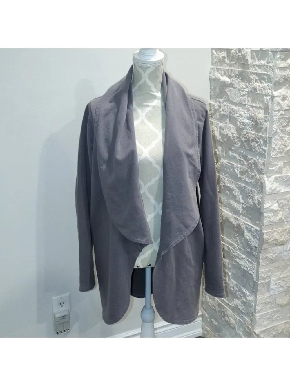 Mono B grey open cardigan with pockets